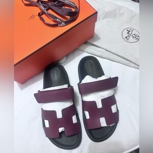 Hermes chypre sandal women’s 39.5 in Rouge H NIB